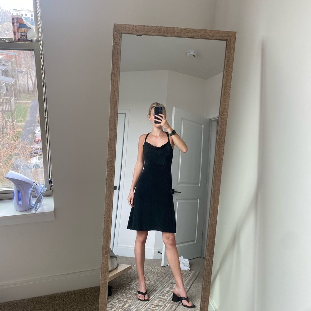Black 100% silk vintage J. Crew dress